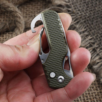 Couteau pliant portable en acier inoxydable, coupe-papier de poche, ouvre-boîte en plastique, outil de survie d'urgence