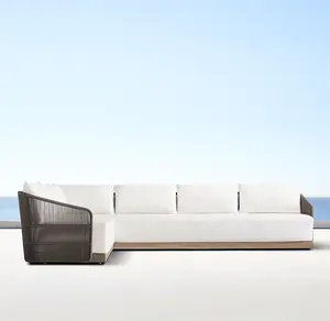 Mobili da esterno set da giardino divano sectionnel d'exterieur en teck chaise rilassante divano componibile per il tempo libero