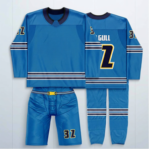 Custom Ice Hockey Jersey Men Full Sleeve Sublimated Moisture Wicking <b>Red</b> White Team Uniform with Number and Logo Print Hockey - Product Image 6
