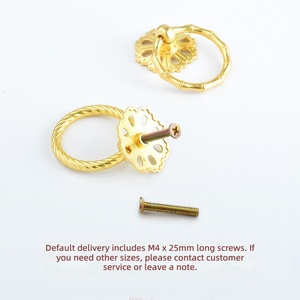 Modern Zinc Alloy Ring Pull Single Hole Round Furniture Handle Decorative Drawer Wardrobe Cabinet <strong>Door</strong> <strong>Knob</strong> - Product Image 3