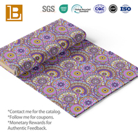 Tissu imprimé en rayonne personnalisé, style ethnique vintage, imprimé paisley, grande fleur, mandala, pour vêtements pour femmes, vente en gros BILU