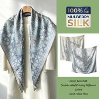 Châle en satin de soie de mûrier 100 % à bords roulés sur mesure 2026, imprimé numériquement, personnalisable, de luxe, pour femme, faible MOQ