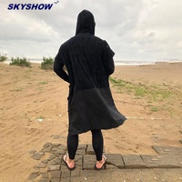Personnalisé Offre Spéciale Pliable Imperméable Plage Surf Change Robe Poncho Serviette à Capuche avec Sac