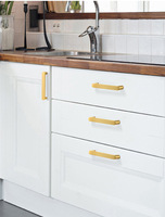 Tiroir de meubles de cuisine d'intérieur traditionnel de luxe minimaliste fourni en usine d'origine boutons de poignée de porte en laiton massif