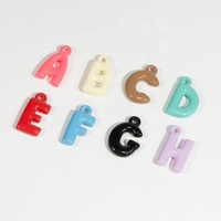 Bulle Lettre Charme Grand Grand Acrylique Alphabet Initial Porte-clés Collier Pendentif Charmes avec Fermoir En Acier Inoxydable pour Collier Sacs