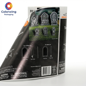Étiquettes autocollantes résistantes à l'humidité, enroulables, brillantes, en BOPP, flexographiques, pour décorations d'Halloween - Product Image 2