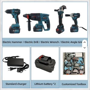WKC Power 4-Piece 21V Cordless <b>Drill</b> Kit With Hard Case & OEM Support-DIY Construction Tools PL-4 High Torque 350N.m for Rob - Product Image 4
