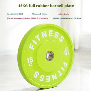 ציוד כושר להתעמלות, משקולות, הרמת משקולות, דדליפט, צלחות משקל, עם פגוש גומי הניתן להתאמה אישית - Product Image 3