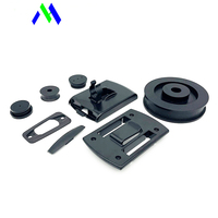 Kit de support de montage mécanique en aluminium anodisé noir de haute précision, usiné CNC, sur mesure OEM, pour robot industriel