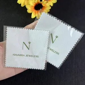 Best Selling Custom Logo Small Jewelry Cloth Luxury Silver Polishing Cloth Jewelry Cleaning Cloth For Jewelry Clearing