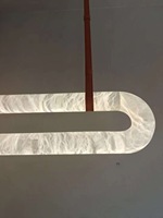 JYLIGHTING Lampe suspendue en albâtre design populaire Lustre en albâtre en marbre albâtre pour salle à manger