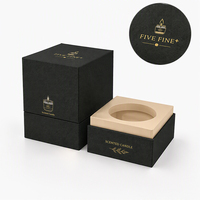 Boîte d'emballage rigide pour bougie parfumée de luxe avec gaufrage, laminage mat, revêtement UV, taille personnalisée, décoration de mariage et de maison