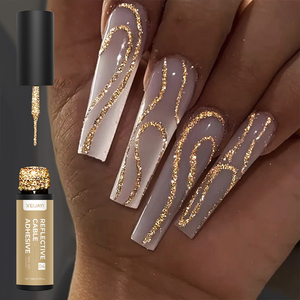 2024 UV vernis à ongles adhésif réfléchissant tréfilage élastique japonais photothérapie noir et blanc crochet <span class=keywords><strong>bord</strong></span> peinture crochet boutique - Product Image 1