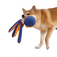 Jouet interactif en peluche pieuvre pour chien, résistant aux morsures, couineur, pour la mâchoire, vente en gros, transfrontalier, Zhejiang