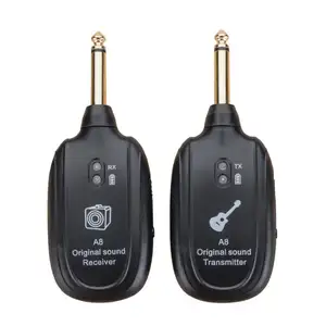 High quality A8 UHF Wireless Guitar Pickup System for guitar bass acoustic pickup guitar wireless transmitter and receiver