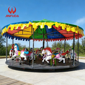 Manège rotatif à 16 places, carrousel simple pour enfants, <span class=keywords><strong>attraction</strong></span> de fête foraine en plein air - Product Image 1