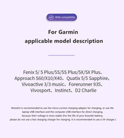 Cargador Inalámbrico USB-C Portátil Nuevo en Oferta para Garmin Fenix 8/7/6/5/S/X y Modelos Forerunner - Carga Rápida de 5A