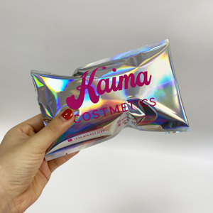 Biểu tượng tùy chỉnh <span class=keywords><strong>Glossy</strong></span> long lanh phong bì gửi thư cầu vồng kim loại nhôm lá quần áo vận chuyển túi Holographic Poly bưu phẩm - Product Image 3