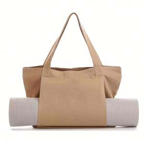 Bolsa de Lona para Esterilla de Yoga con Diseño de Letras, Gran Capacidad, Tela de Algodón Ecológica, Bolsas Promocionales de la Mejor Calidad para Regalos - Product Image 3