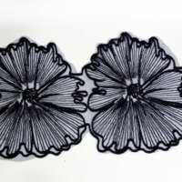 Dentelle à Bordure Brodée de Paillettes Florales, Couleur Personnalisée, Design Populaire, 100% Polyester, Largeur 25cm, pour Abaya