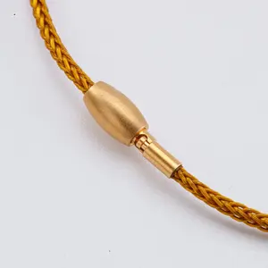 Hot Selling Buddhist Gold-plated Circular Charm Stainless Steel Bracelet And Bracelet Accessories