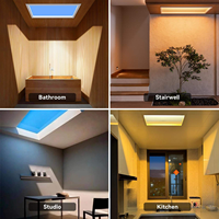 Panneau de plafond LED intelligent Tuya Smart Sky Sun, design moderne, indice de protection IP54, dimmable, lumière naturelle intérieure/extérieure