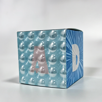 Boîte cadeau carrée personnalisée en carton imperméable avec revêtement holographique laser, emballage en papier, boîtes à rabat pour produits de soin de la peau