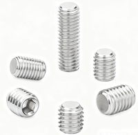 Vis sans tête à six pans creux Panqi DIN913 en acier inoxydable 304 A2-70, à pointe plate, filetage standard