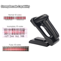 Lecteur de codes-barres 1D 2D sans fil Bluetooth, compatible avec les smartphones, tablettes et ordinateurs pour les systèmes Windows, IOS et Android