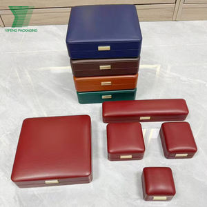 В наличии: Роскошный маленький футляр для хранения ювелирных изделий, прямоугольная подарочная коробка из искусственной кожи для украшений с возможностью нанесения логотипа на заказ. - Product Image 2