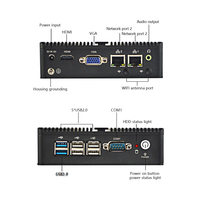 Ordinateur embarqué sans ventilateur Adipcom MFC-1000 Mini PC Intel Celeron J1900/J1800 2*RS232 DDR3 WIFI3G4G Prise en charge du système d'exploitation En stock Noir