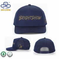 Fabricante BSCI GRS OEM ODM, Personalización de Gorras, Gorras de Béisbol y Golf de 5 Paneles con Diseño de Orificios Láser para Deportes al Aire Libre