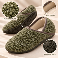 Chaussons d'intérieur neutres en peluche sherpa, ergonomiques, en mousse à mémoire de forme, pour le dropshipping et l'approvisionnement de marques de boutiques