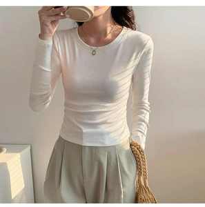 Vêtements de mode respirants respectueux de la peau avec logo personnalisé 2025 Crop Top Y2k à manches longues pour femmes - Product Image 2