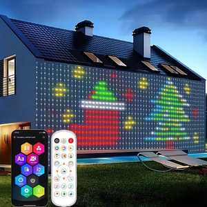 Luci a tenda RGB intelligenti 400 <span class=keywords><strong>LED</strong></span> <span class=keywords><strong>con</strong></span> controllo tramite app, luci a stringa USB per finestra della camera da letto, feste, matrimoni, decorazioni per festival - Product Image 1