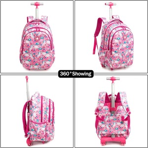 <span class=keywords><strong>Cartable</strong></span> Sacs d'école pour enfants Sac <span class=keywords><strong>à</strong></span> dos <span class=keywords><strong>à</strong></span> roulettes pour garçons Fille Voyage Sac <span class=keywords><strong>à</strong></span> dos roulant École Trolley Sac Ensemble avec boîte <span class=keywords><strong>à</strong></span> lunch - Product Image 6