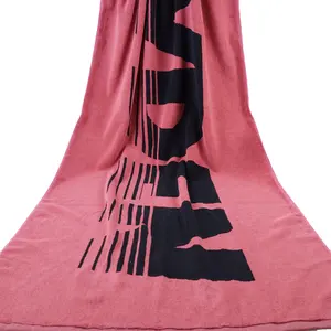 100% хлопчатобумажные тканые цветные полотенца с логотипом жаккарда, пляжное полотенце с большим логотипом с логотипом на заказ