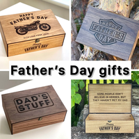 Boîte de rangement en bois de noyer gravée sur mesure « CHoses de PAPA » Étui à souvenirs personnalisé pour outils, gadgets, essentiels masculins, cadeau