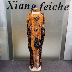 Nouvelle Robe Africaine Élégante en Coton Grande Taille pour Femme, Modèle <span class=keywords><strong>Boubou</strong></span> Ethnique Imprimé avec Diamants, Collection Été 2026 - Product Image 2