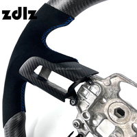 Volante Personalizado de Fibra de Carbono Mate con Cuero Negro para Ford Mustang Shelby 2018 2019 2020 2021, Interior de Auto