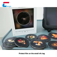 Lecteur de musique NFC personnalisé, boîte à musique magnétique en acrylique NFC pour réfrigérateur avec 9 disques NFC