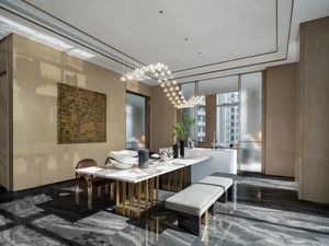 Sanhaiライトラグジュアリースタイルインテリアデザイン3Dマックスレンダリング住宅建設図面画像スケッチアパート高級住宅 - Product Image 5