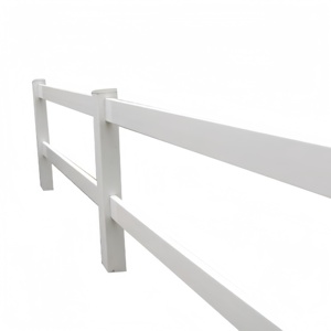 Valla de PVC/Vinilo para Caballos con Diseño Moderno y Seguro, Obstáculo de Salto, <span class=keywords><strong>Corral</strong></span> Económico de 2 o 4 Rieles, Cercas de Plástico para Granja, Rejas y Patios - Product Image 4