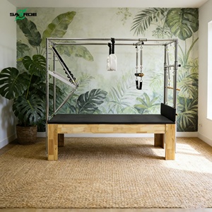 Máquina de Pilates Reformer Profesional y Duradera de Madera de Roble con Logotipo Personalizado SAERDE SED-LB7 - Product Image 1