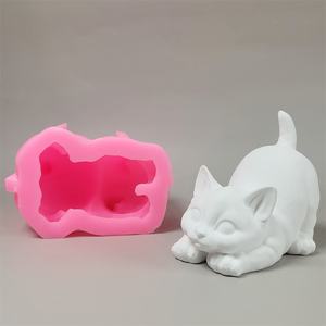 Moules de coulée en résine faits à la main pour bricolage Ins Style ornements décoratifs outils de bureau en Silicone pour gâteau y compris chat W0730 - Product Image 2