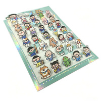 Pegatinas personalizadas suaves y bonitas, pequeñas, con diseño de músicos, para decoración DIY, marcadores de índice, pegatinas universales 2.5D