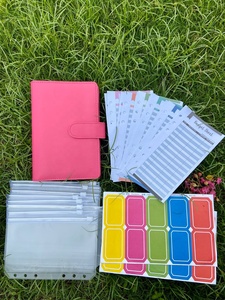 Raccoglitore di Budget A6 della chiusura lampo del raccoglitore dei soldi del pianificatore <span class=keywords><strong>a</strong></span> scacchi su ordinazione all'ingrosso del taccuino con le buste dei contanti - Product Image 6