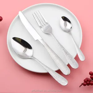 Dishwasher safe Viners 24 Piece Cutlery Set on sale with Splendour Hammered effect