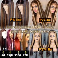 Perruque Ondulée Bouclée Profonde Économique en Cheveux Humains, Perruque Complète HD à Lacets Frontaux, Fournisseur de Perruques Frontales Vierge Indiennes Brutes pour Femmes Noires