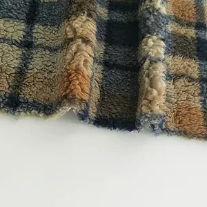 定制100% 涤纶印花针织柔软保暖羊毛毛毯sherpa面料